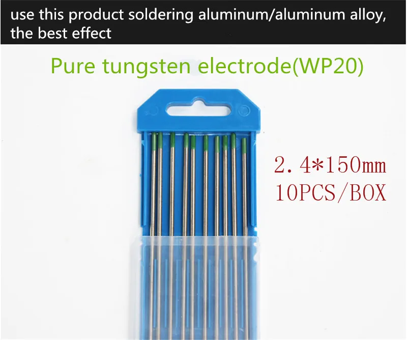 YT1471 10PCS/BOX Pure Tungsten Electrode Diameter 2.4mm Length 150mm Soldering Aluminum/Aluminum