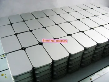 

2019 Pack of 20 pcs Silver Tin Box Rectangular Metal Storage Candy 9.7*6.3*2.15cm New