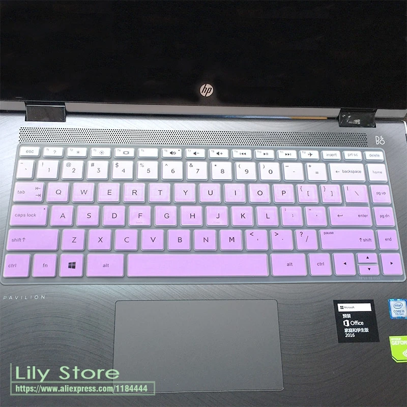 Сенсорный экран для ноутбука Hp Pavilion X360 14-Ba078Tx 14-Ba063Tx Ba064Tx Новинка года 14-дюймовый силиконовая защитная накладка для клавиатуры кожного покрова Клавиатура ноутбука - Цвет: fadepurple