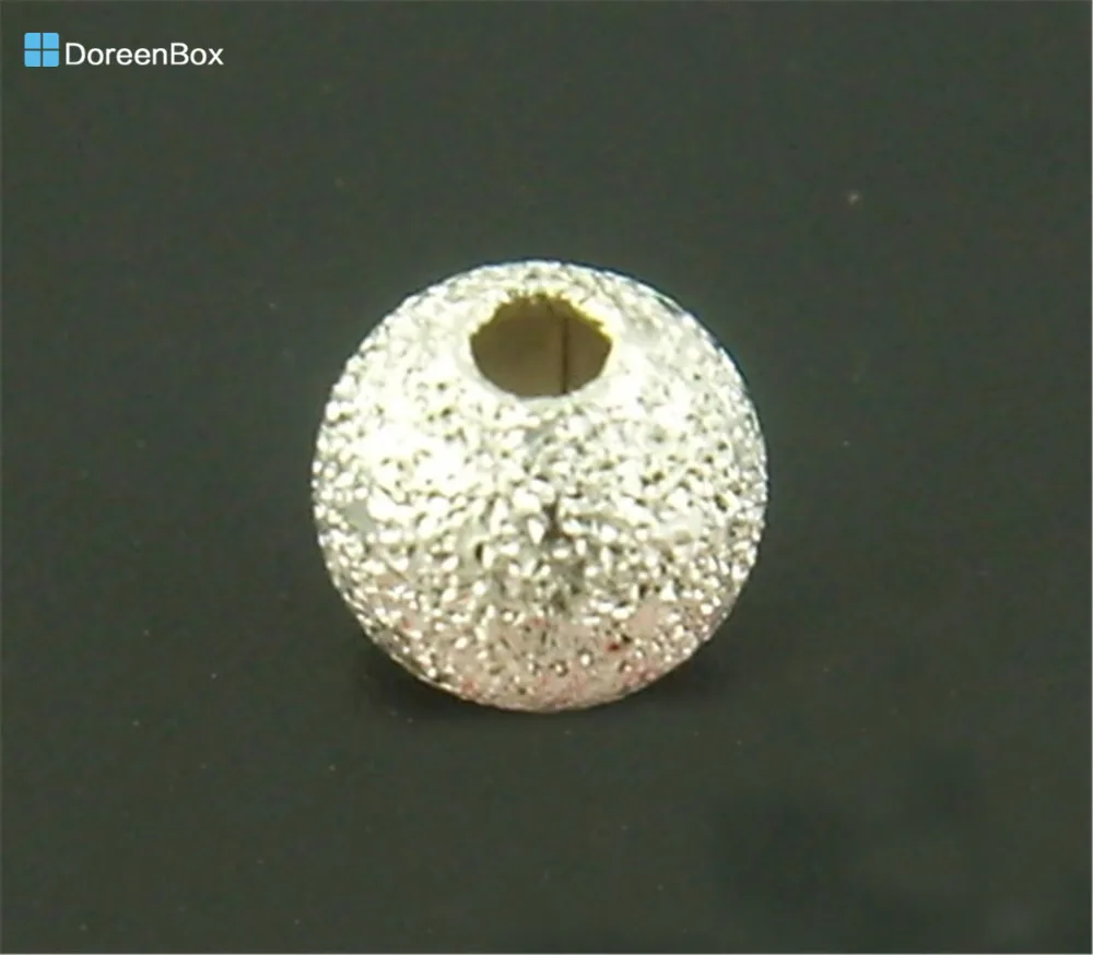 

Doreen Box hot- 300PCs Silver color Ball Spacers Beads 4mm Dia. (B01253)