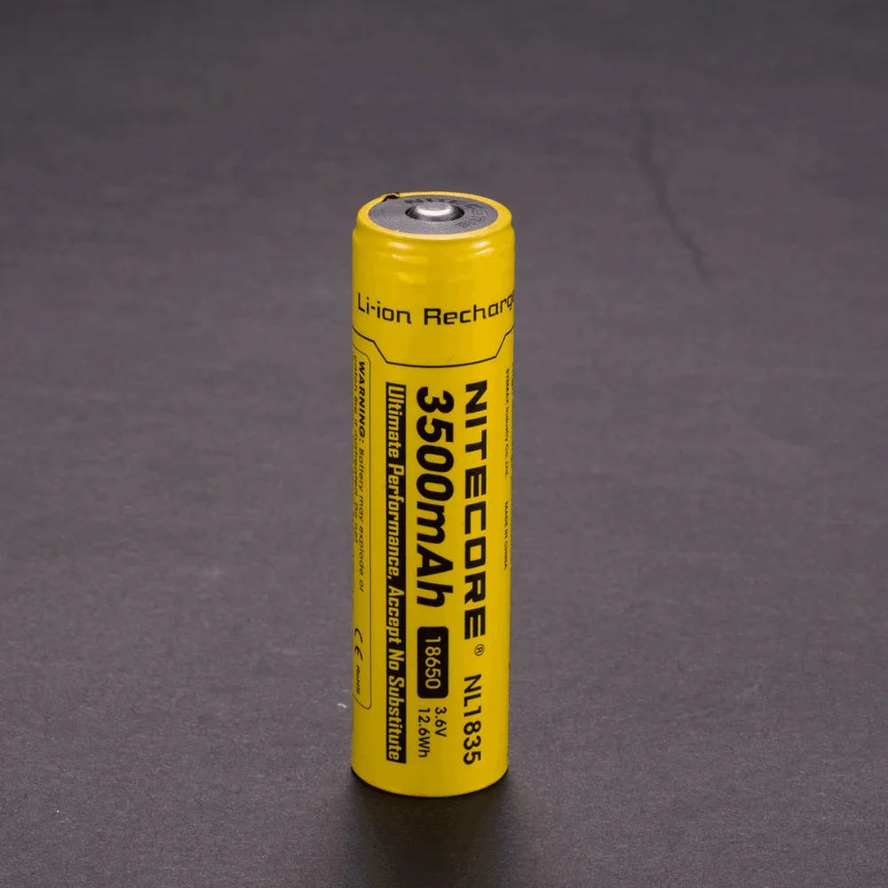 NITECORE NL1835 3,7 V литий-ионная батарея с защитой верхняя кнопка для 18650 типа фонарей 1 шт