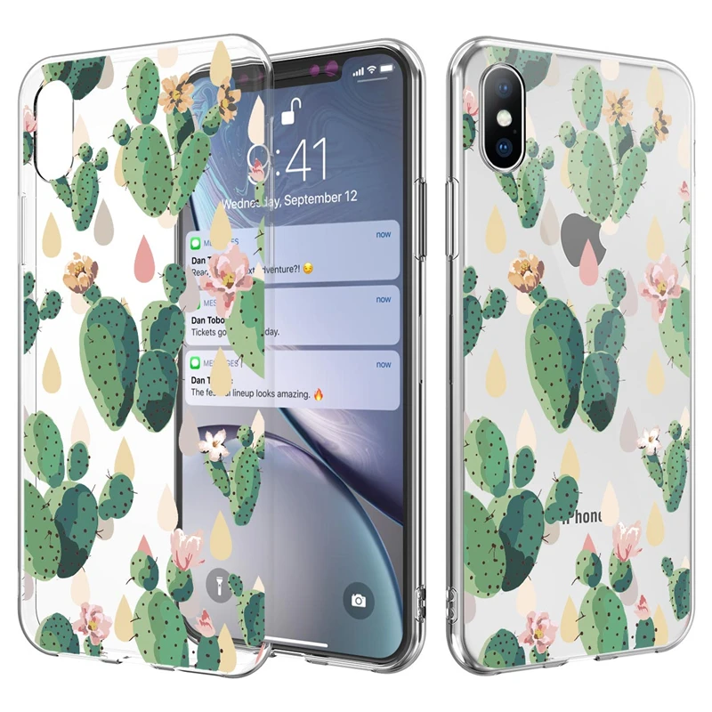 

Lovebay Green Plant Phone Cases For iphone 7 Case Clear Soft Silicon Case Cover For iphone 6 6S 7 8 Plus XS Max XR X Chic Cases