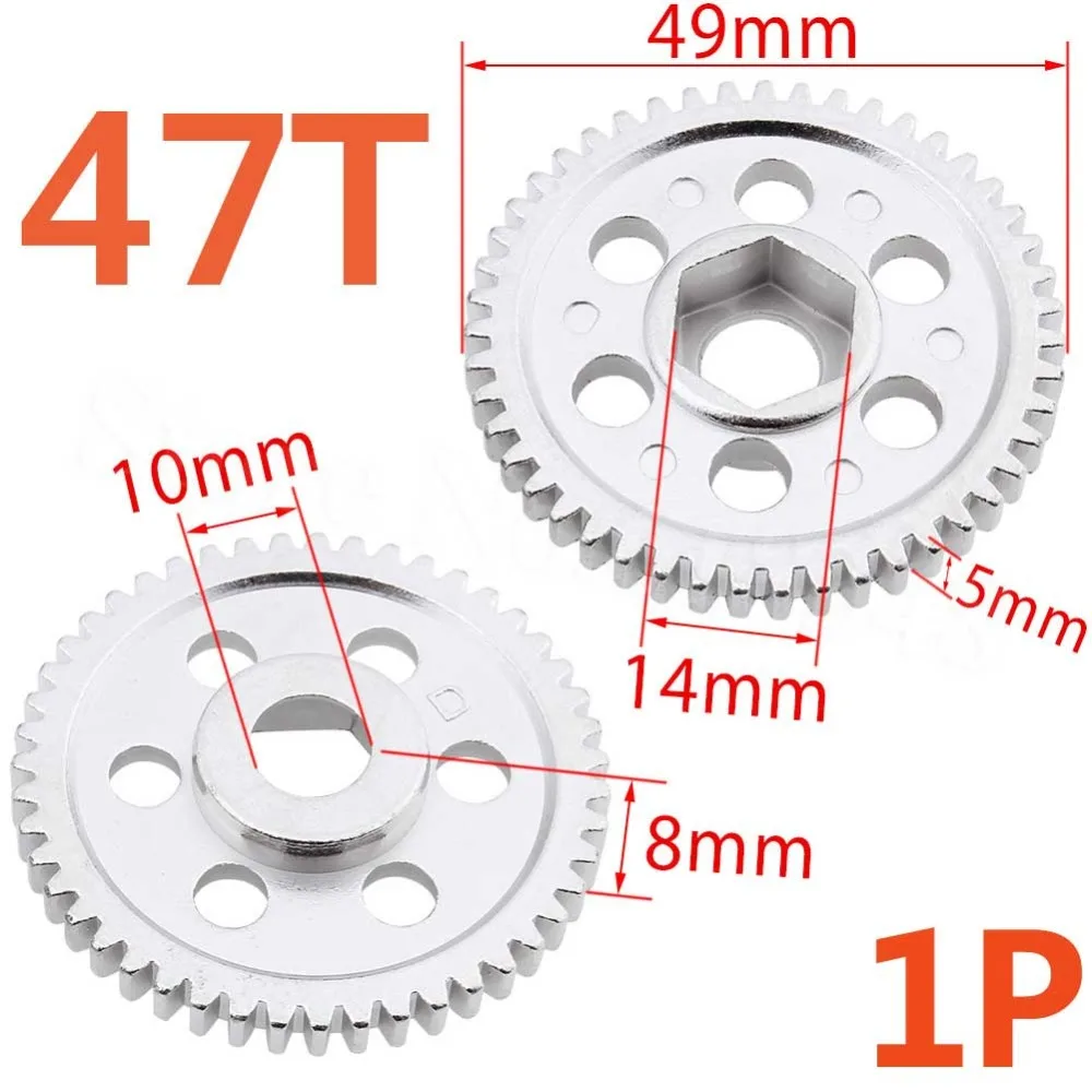 

HSP 06232 Steel Metal 47T Spur Gear Fit 2 speed RC Model Car For Redcat Tornado S30 BB Tsunami (nitro) Vortex SS