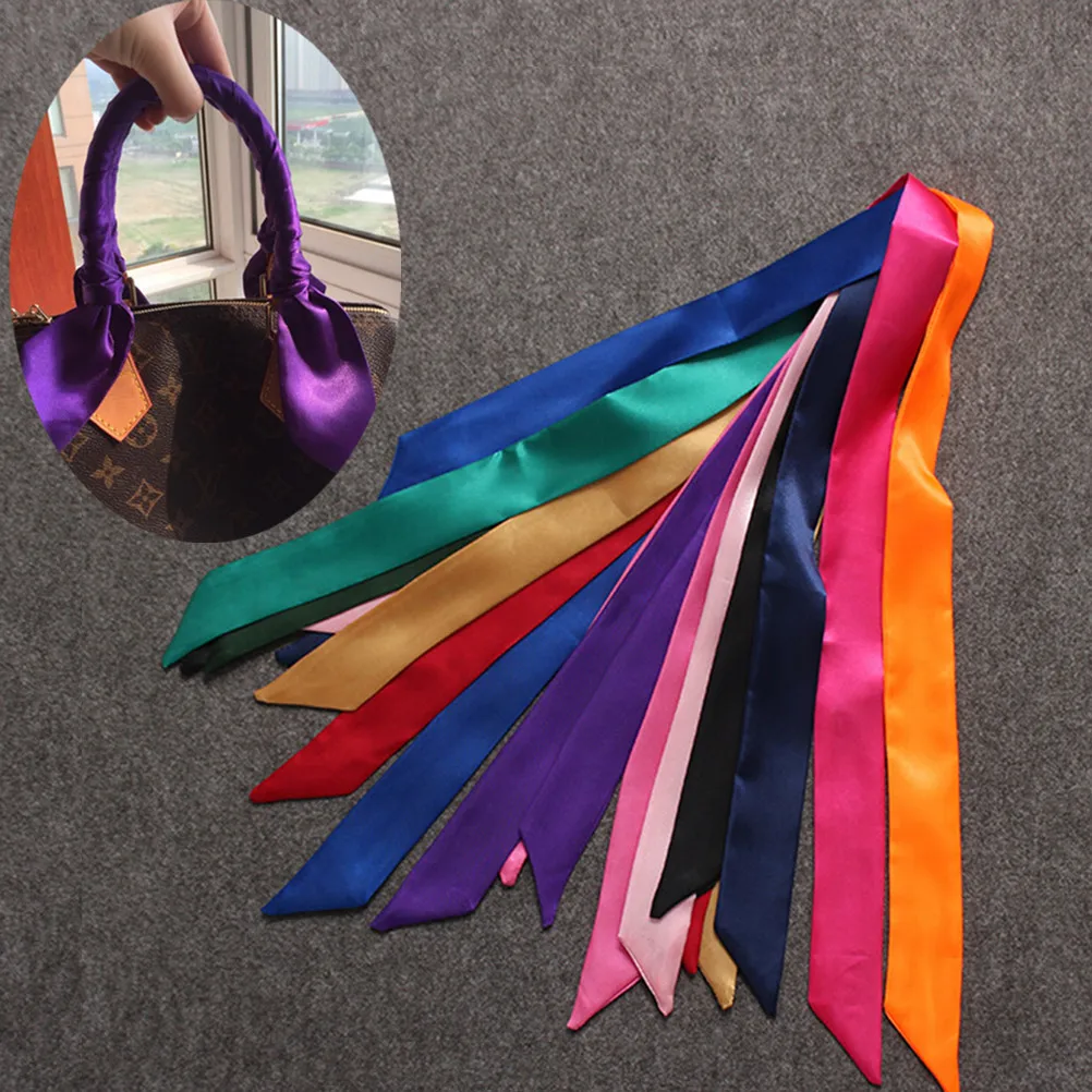 1pc Velishy Fashion Tied For Bag Handle Decoration Soft Chiffon Ribbon Lady Ribbon 100x4cm