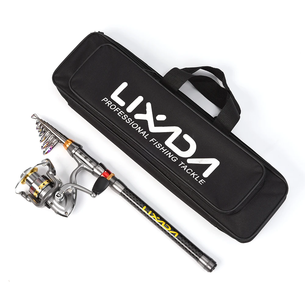 

Lixada 1.8/2.1/2.4/2.7/3.0/3.6m Telescopic Fishing Rod and Reel Combo Full Kit Spinning Fishing Reel with Fishing Bag