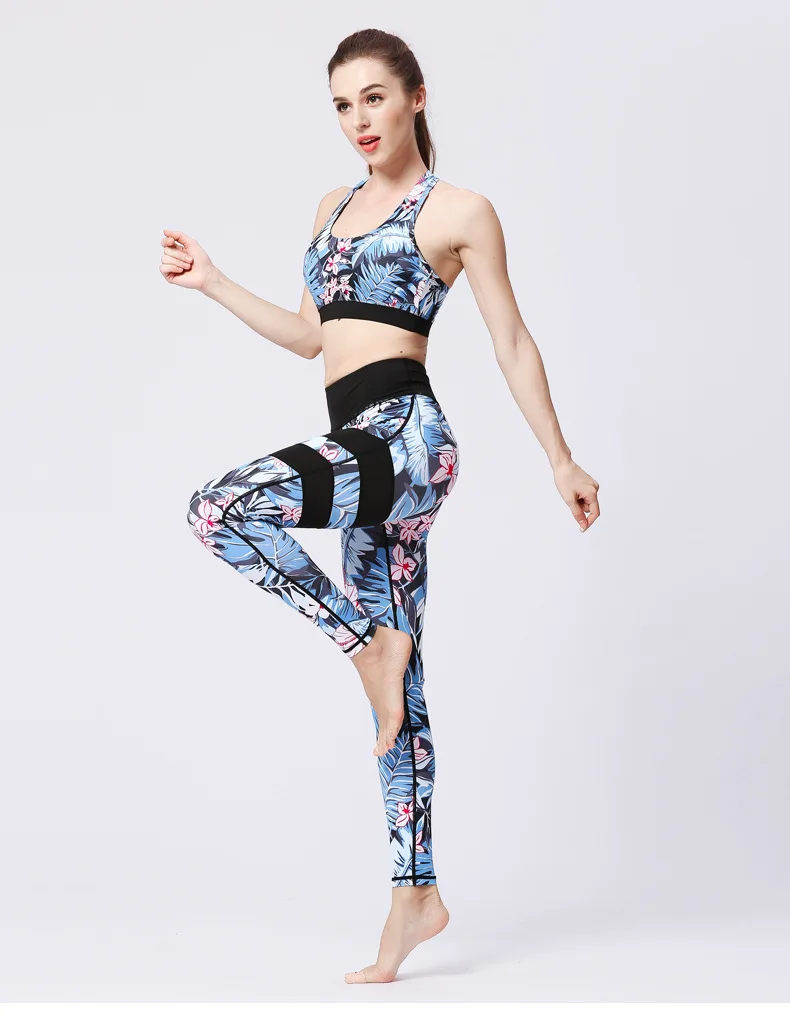 Women Yoga Pants Quick-drying Digital Print Ladies GYM Tight-fitting Sports Fitness Clothes Running Leggings Trousers