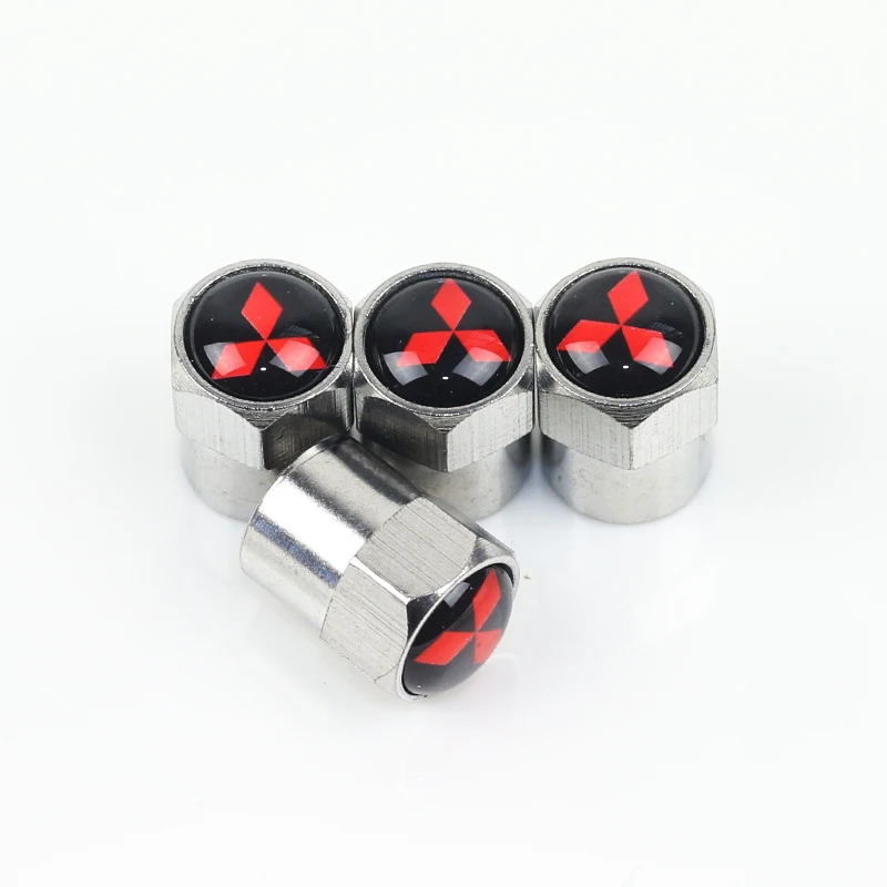 

4Piece/set Sport Styling Auto Accessories Car Wheel Tire Valve Caps Case for Mitsubishi AUTO