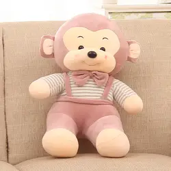 Средний плюшевые игрушки обезьяны Симпатичный розовый комбинезон Штаны обезьяна кукла подарок около 50 см