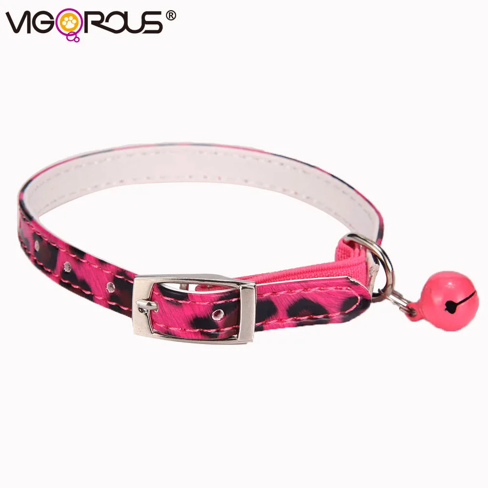 Leopard Cat Collar with Bells in Cat Collars Leads Pets for Small Dogs