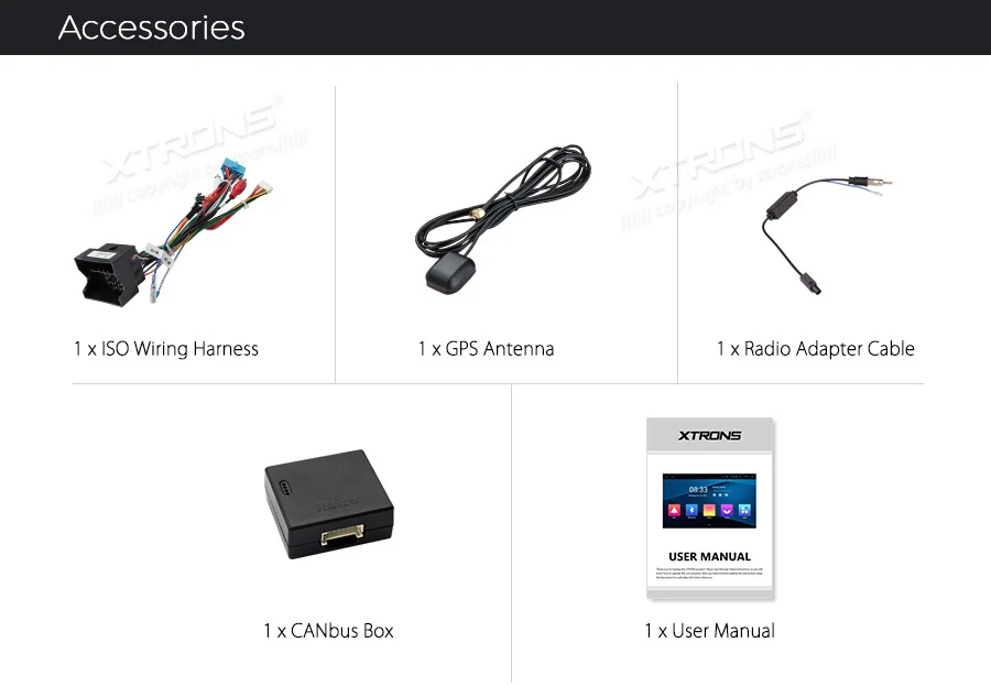 Excellent XTRONS 7" Android 8.1 Quad Core 16GB ROM car Multimedia System DVD Player GPS Navigation for Seat Ibiza MK4/6J 2009-2013 RCA 22