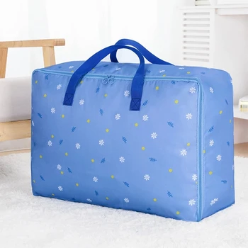

Handle Clothing Storage Bag Print Clothes Blanket Travel Portable Luggage Organizer Quilt Packing Bag Folding Closet Organizer
