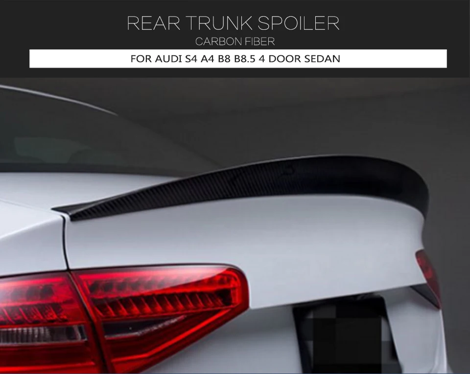 Carbon Fiber Rear Trunk Spoiler Wing Factory Refit For Audi A4//A4 Sline S4 2017