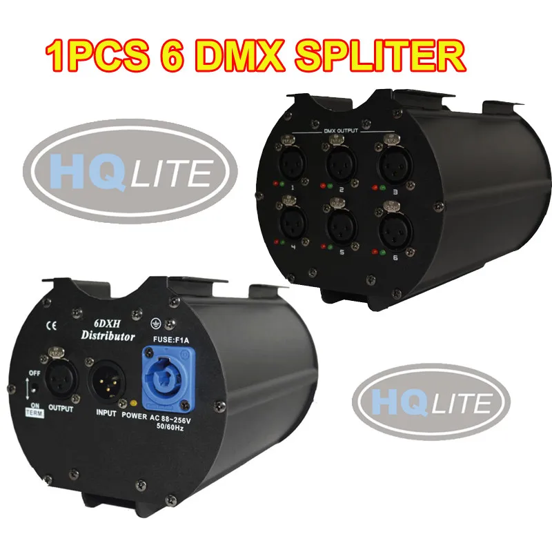 

DMX 6 Channels DMX Splitter Stage Light Signal Amplifier 3PIN XLR 6-WAY Stage Light Controller DMX512 Splitter Light signal