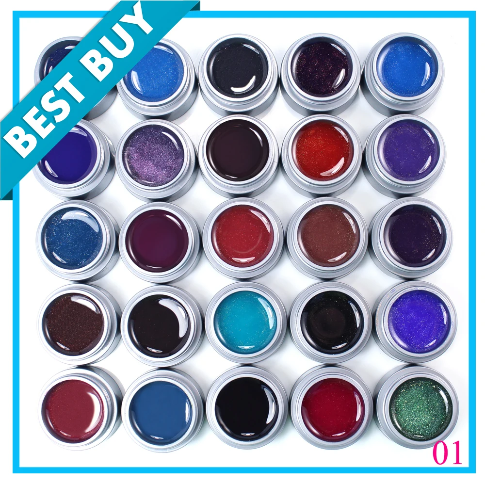 

2014 new arrival color uv gel Temperature change gel 25 pcs nail art gel polish Free shipping