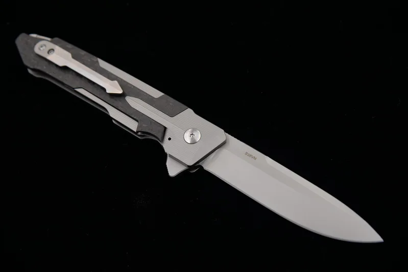 Оригинальный складной нож JUFULE Kranos S35vn из титанового углеродного волокна с