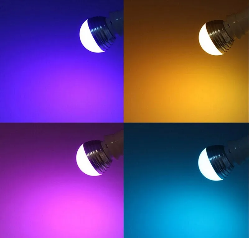 Светодиодная RGB лампа E27 E14 с пультом ДУ 16 цветов 110 В 220 В| |