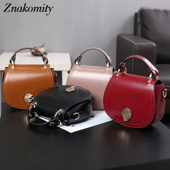 

Znakomity Mini pu leather crossbody messenger bag women's Small shoulder bags for women Black brown pink saddle handbags ladies