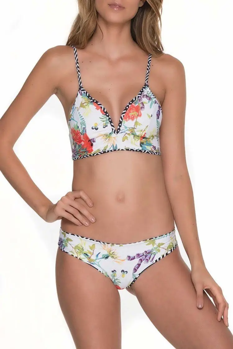 2018 New Brand High Quality Women Push up Padded Bra Bandage Bikini Set