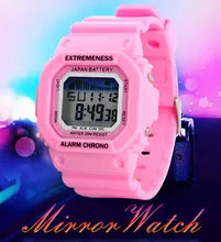 Belles Femmes De Couleur de Sucrerie En Caoutchouc Montre-Bracelet À Quartz 30 M Étanche Marque Chronographe Sport Montre Carré De Gelée Horloge Reloj NW762