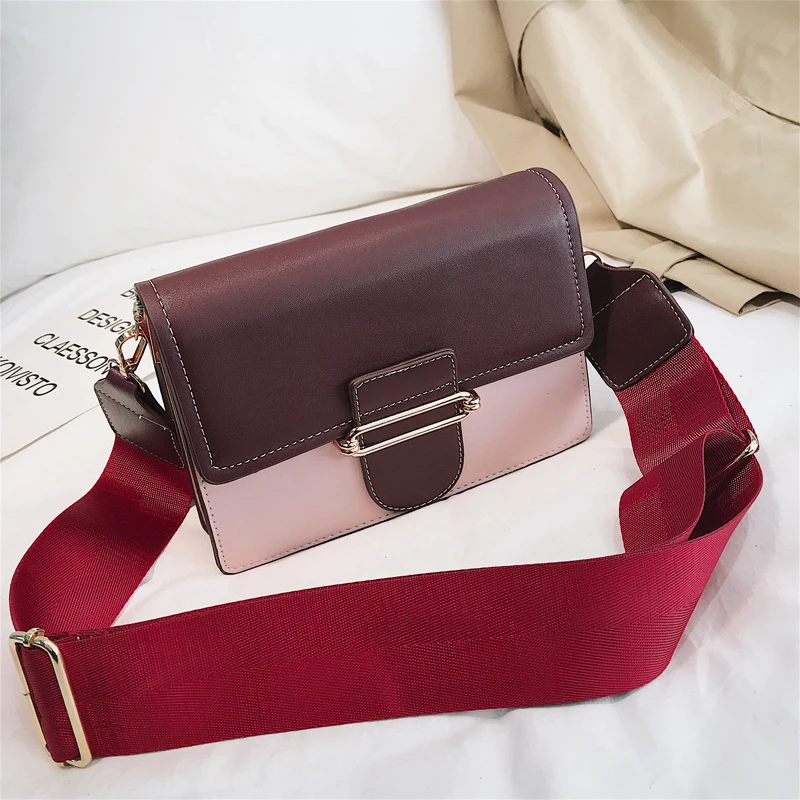 Wine red Из искусственной кожи Для женщин сумки известного бренда Crossbody сумки для девочек дизайнерские Сумки высокое качество панелями леди Посланник Сумка - Цвет: Wine red