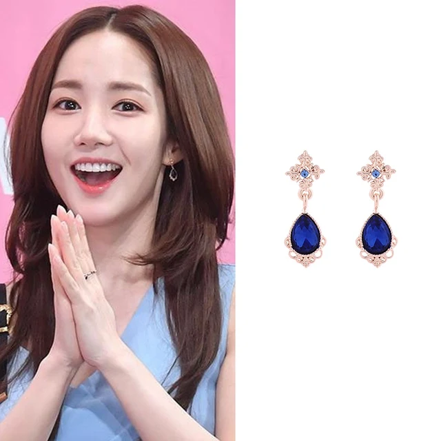 MENGJIQIAO 2019 New Korean TV Star Elegant Crystal Long Trassel Drop Earrings For Women Circle Water Drop Oorbellen Party Jewery TDSSH-7