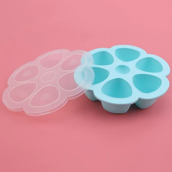 

silicone food container flower plaid baby fruit breast milk storage box does not contain BPA baby food supplement tray