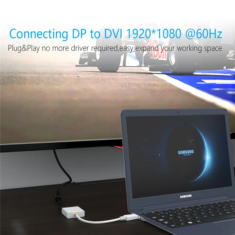 SAMZHE Displayport to DVI 24+ 1 конвертер кабель 1080P HD DP Мужской к DVI Мужской Кабель-адаптер 1,8 м 3 м для ПК ноутбука проектор