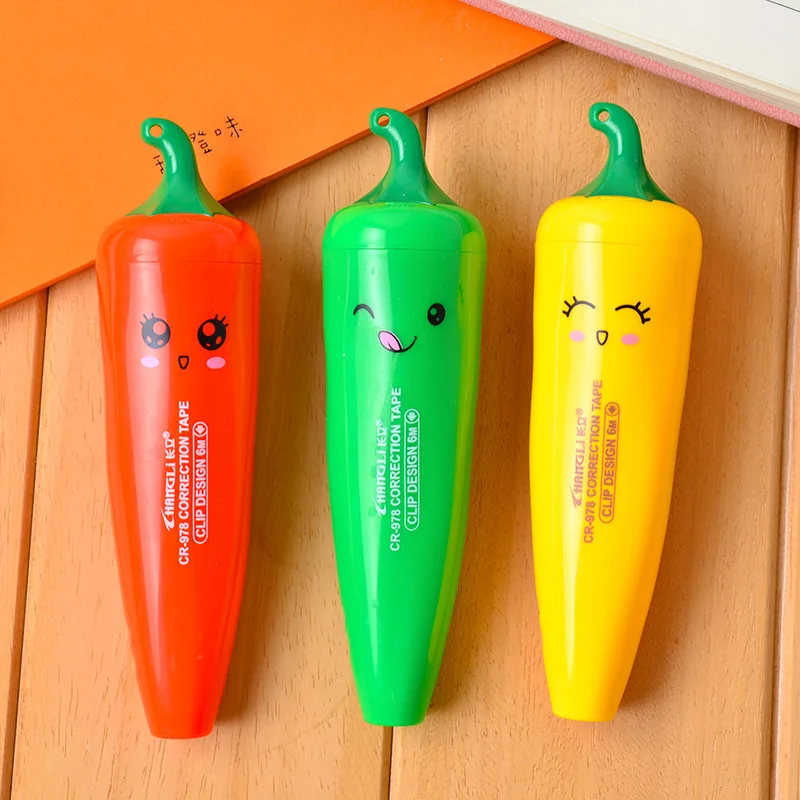 

Cute Cartoon Pepper Correction Tape Student Stationery Office School Supplies