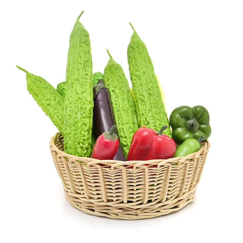 

Artificial fake decorative real touch PU teaching Props Bitter gourd faux vegetables Pretend Play photography prop fruits