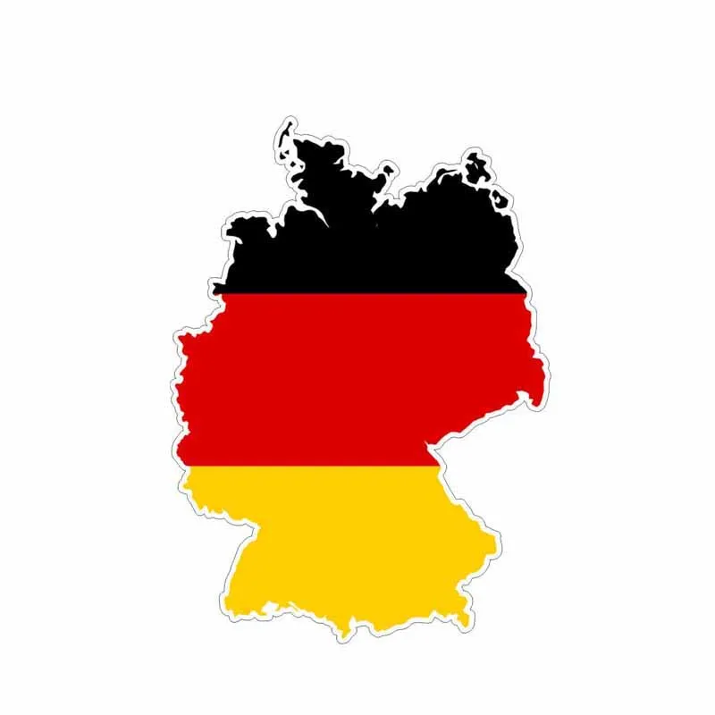 YJZT 10,3 см* 14,5 см автомобильные аксессуары Германия креативные наклейки карта флаг ПВХ наклейка 6-0604
