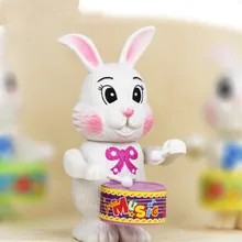 1 шт., забавная милая игрушка для детей, девочек, кролик, барабанная игрушка, заводная развивающая игрушка, подарок, мультяшный кролик, барабанная игрушка для отсеков