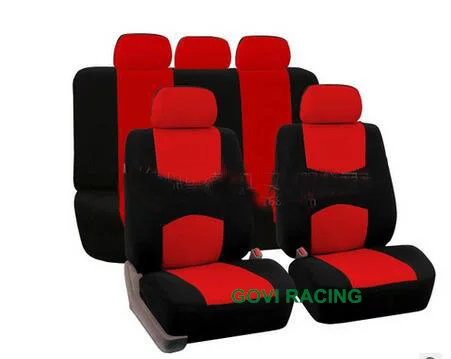 

9pcs/lot linen car seat covers hot Universal Car Seat Cover protector red AUTO INTERIOR ACCESSORIEShousse de voiture