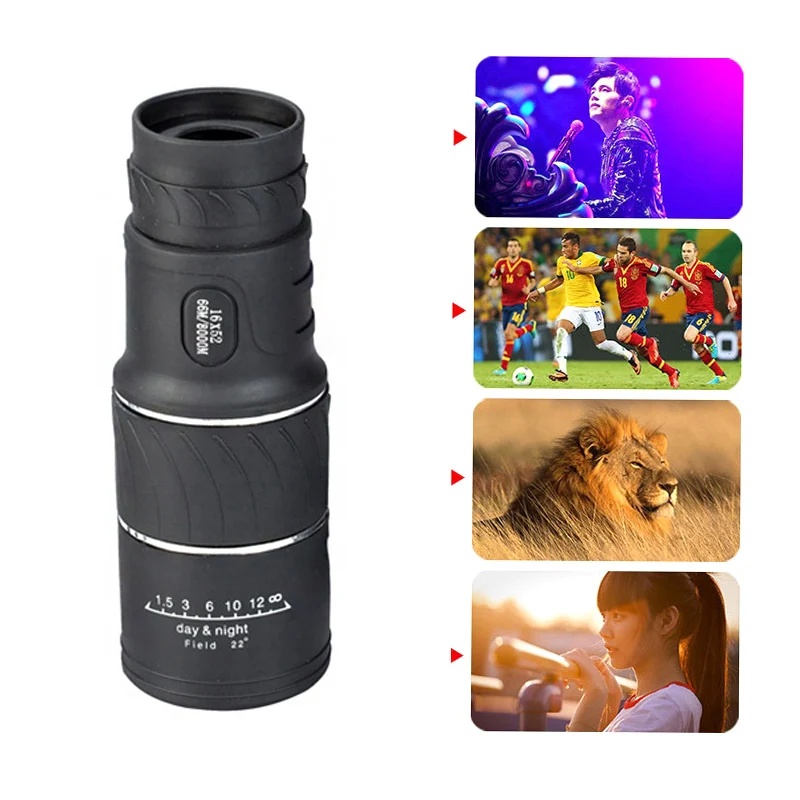 أحادي عدسة مجهر كاميرا نطاق 16X52 HD زاوية واسعة للهاتف المحمول في الهواء الطلق WHShopping أحادي عدسة مجهر كاميرا نطاق 16X52 HD زاوية واسعة للهاتف المحمول في الهواء الطلق WHShopping