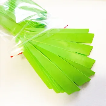 

200Pcs 4 inch Fluorescent Green Hot Pin Products Real Feather Turkey Feathers Bow And Arrow Shooting High Quality Feathers F-108