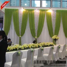 Free DHL Romantic Popular Wedding Swag Curtain Drap Wedding Backdrops 20ft (w) x 10ft (h) for wedding decoration