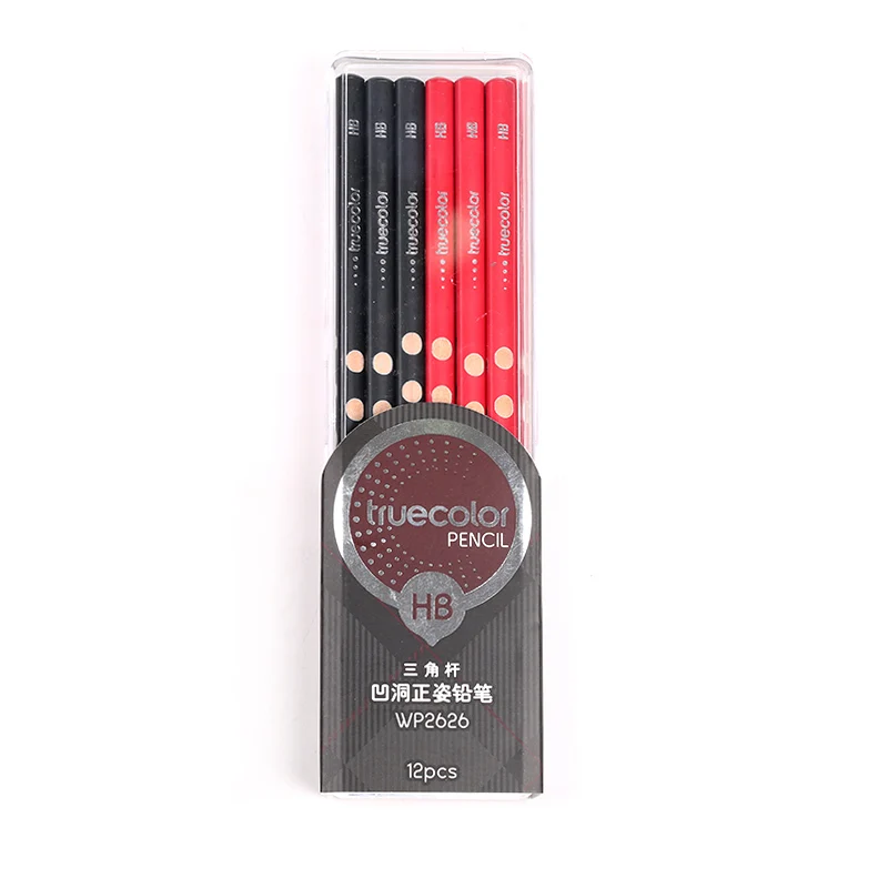 

Student 12pcs/box HB Posture Grip Postion Correction Wood Pencils For Writing Gift Student School Supplies Stationery