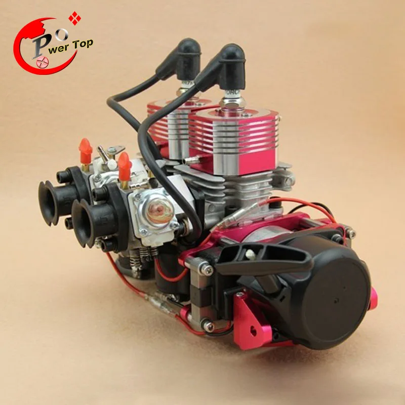 Двухцилиндровый двухтактный двигатель лодок FVITEU с ЧПУ 52cc и 58CC|cnc engine|rc boat enginerc engine