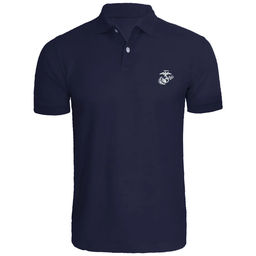 Mens USMC Marines Corps Embroidered Polo Shirts Men Shirts|Polo ...