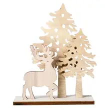 Деревянное Рождественское украшение, креативные поделки своими руками, Рождественская елка, лось, снеговик, олень, рождественские украшения, детский подарок, украшение для дома