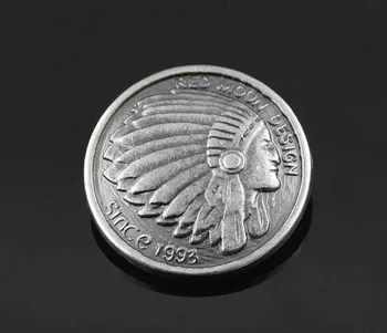 

Screw-eye Chief head Metal Button Concho For Leathercraft