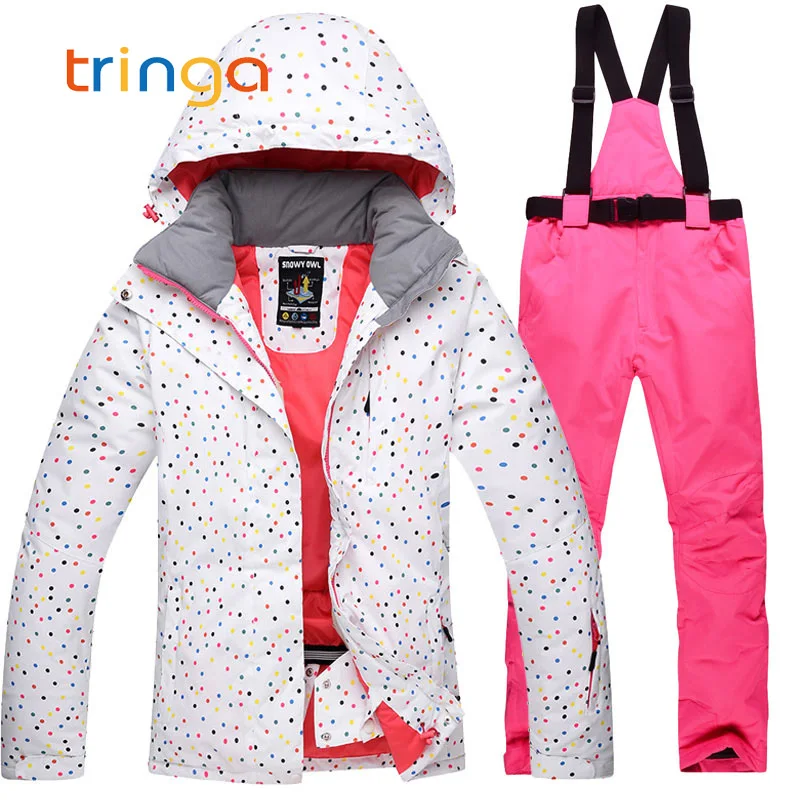 

Women Ski Suit Winter Snowboarding Jacket+Ski Pant Sets Female -30°C Outdoor Sports Warm Windproof Waterproof Snow Suit