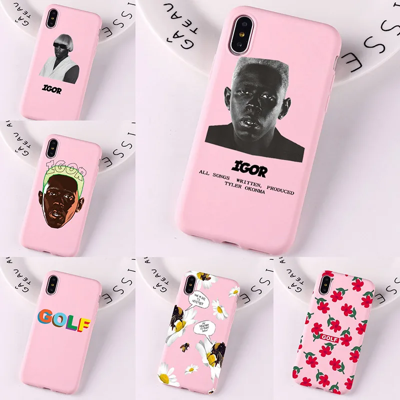 

For Iphone Golf Tyler the creator igor album Pink Color Soft Rubber Case Cover For iPhone Xs 8 7 6S Plus XS MAX XR Silicone Case