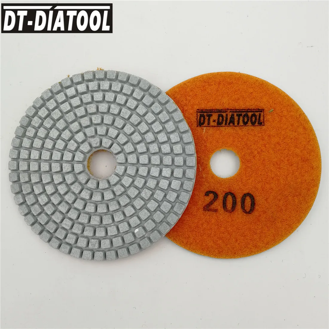DT DIATOOL 10 pcs Grit200 Diamond Wet Polishing Discs Diameter 4inches