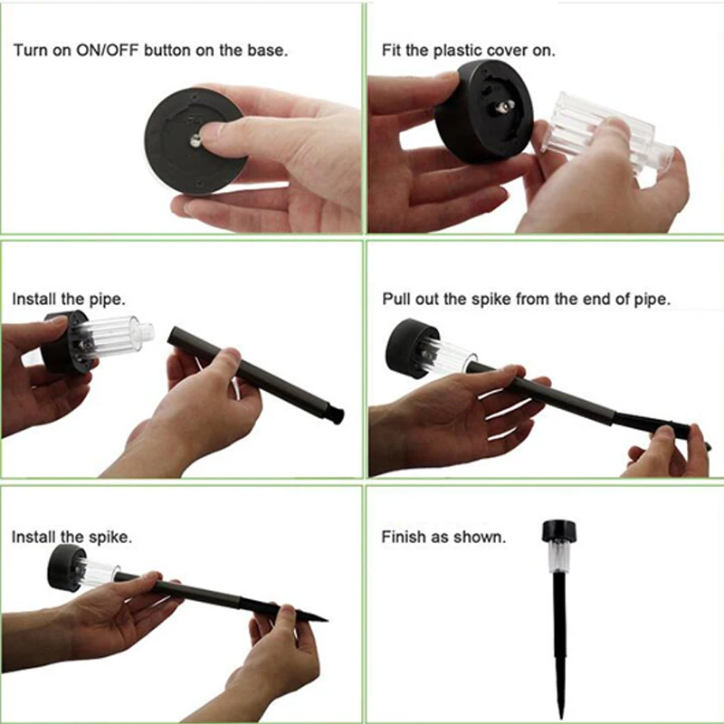 Solar Power Solar Lamp For Garden Decoration Waterproof LED Solar Light Outdoor  Mini Light Tube Bulb Lights Landscape Yard Lamp (9)