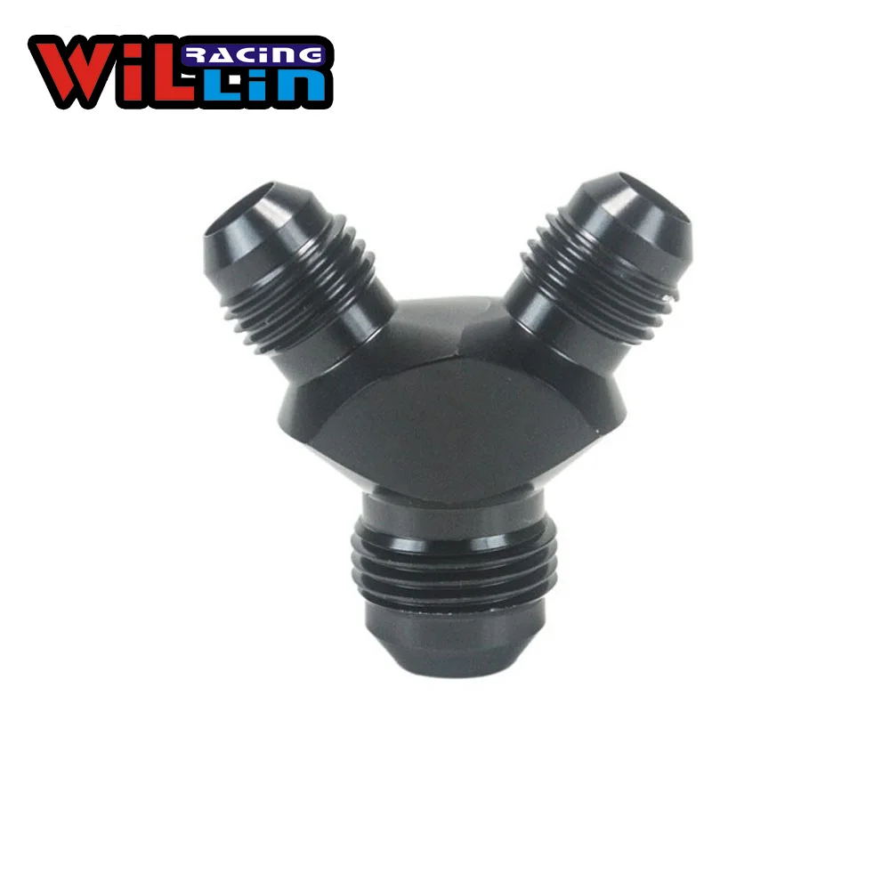 Willin Racing AN 6 AN6 Inlet AN8 Outlet Aluminum Splitter Adapter Wye