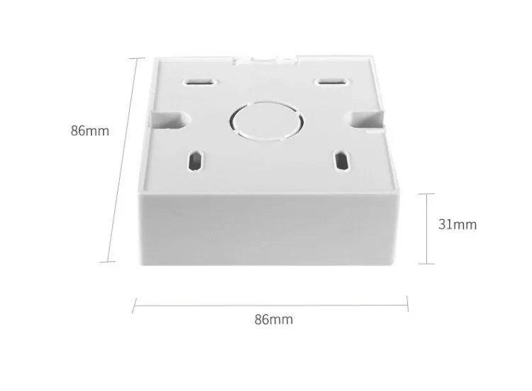 2шт 86 Тип переключатель коробка наряд переключатель гнездо Нижняя коробка валюта белый расположение провода внешняя настенная распределительная коробка Бытовая
