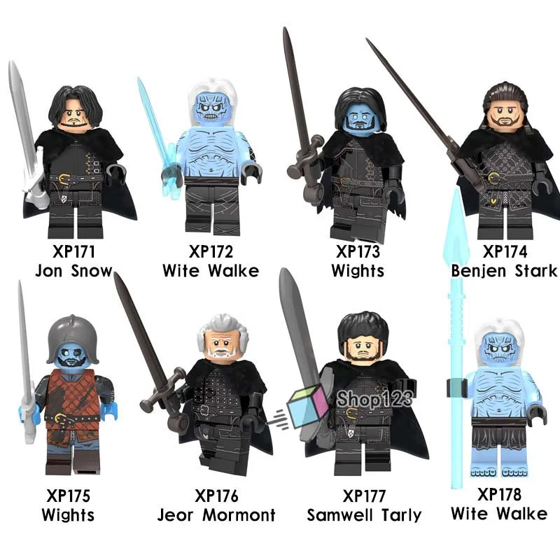 

Game of Thrones Final Season Jon Snow Benjen Stark White Walker Wights Ice and Fire Building Blocks Bricks Toys