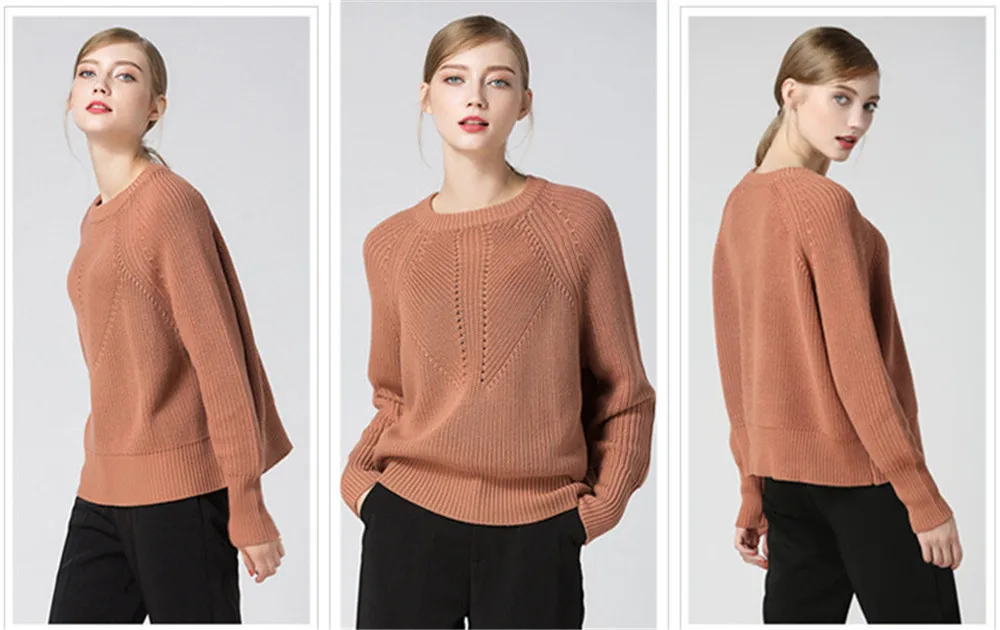 All Occasion Match Women Pullover Sweater Women Sweater Fashion Long Sleeve O-neck Twist Knitted Christmas Sweaters (12)
