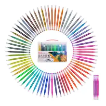 Акварельные Маркеры Ручка со смываемыми чернилами Рисование картина двойной набор кистей и ручек мягкие перманентные Маркеры 48 60 72 100 цвета для художественного рисования