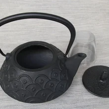 Горячая, чугунный горшок без покрытия Железный чайник Южная Япония, Японский пион Большой Железный чайник горшок 900 мл